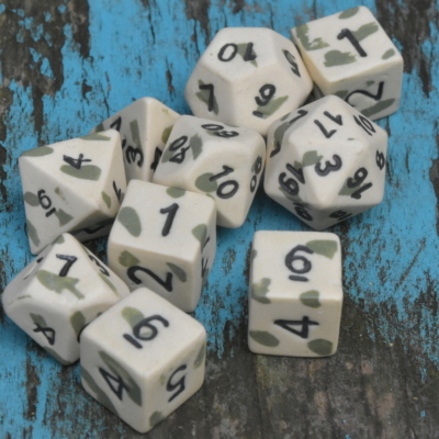 Ancient Oasis Ceramic Dice Set
