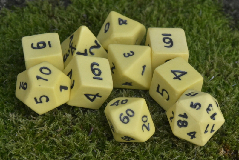 Ancient Scroll Ceramic Dice Set
