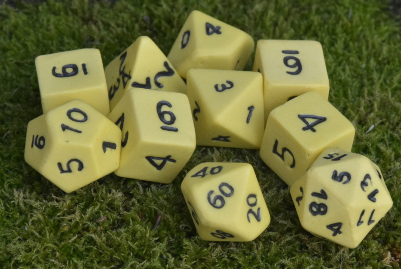 Ancient Scroll Ceramic Dice Set