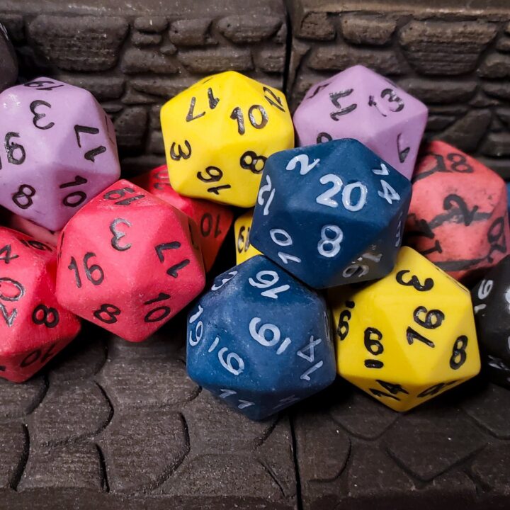 ceramic D20 die