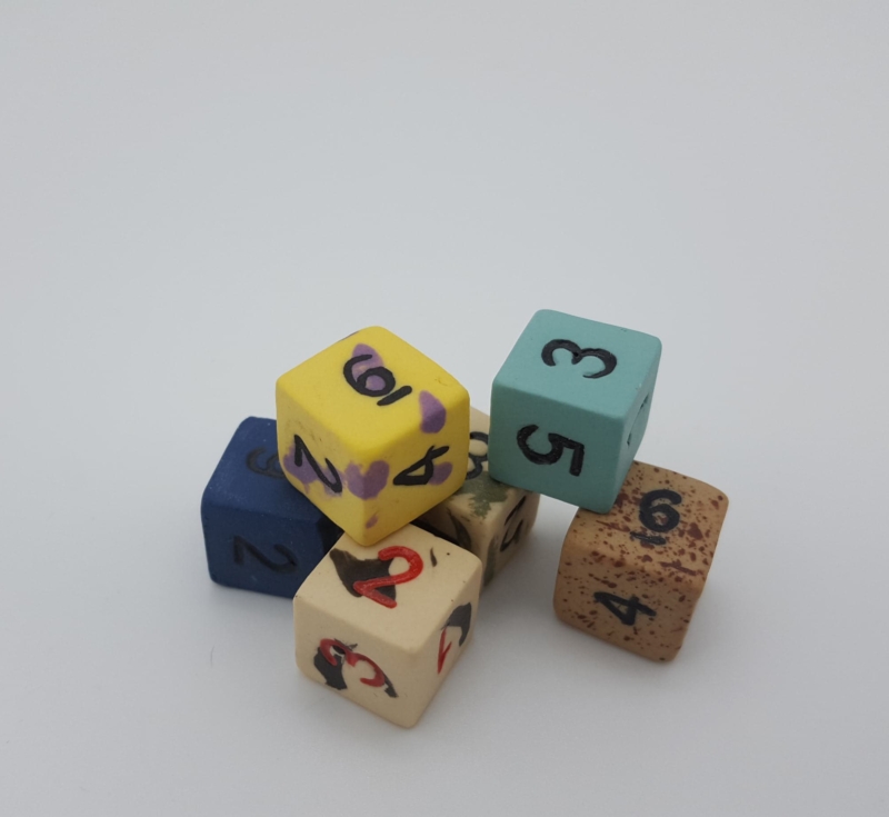 Premium Assorted 6d6 Ceramic Dice Set for Tabletop Games