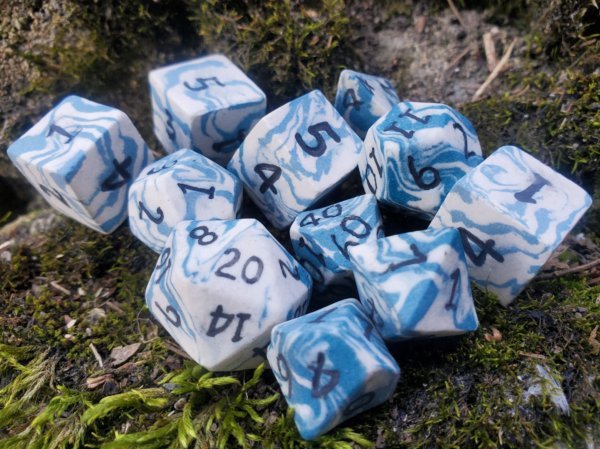 Stone Wash Giant Ceramic Dice Set
