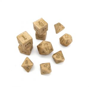 Pharaoh's Sandstorm: Unique Ceramic Dice Set for Tabletop Games