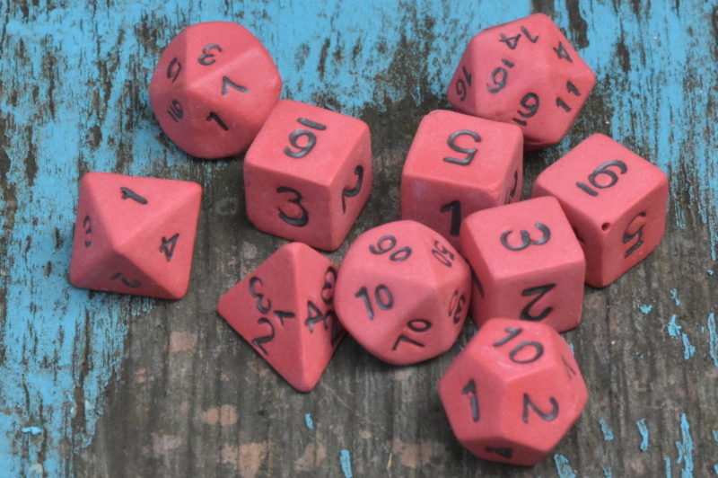 Fireball Ceramic Dice Set