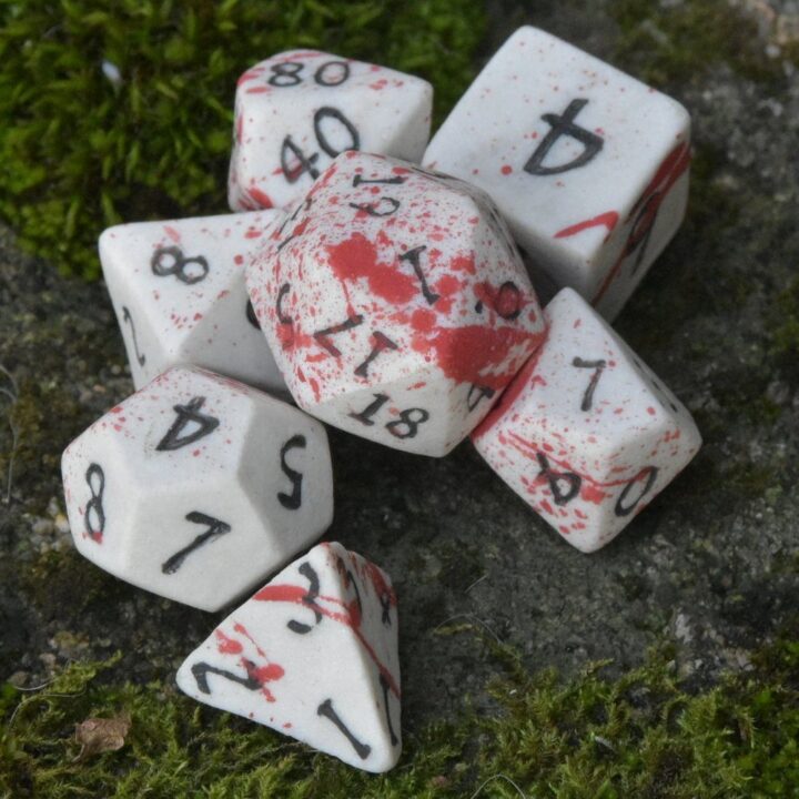 Blood Skeleton Dice Set