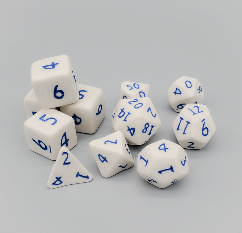 Premium Ceramic Single D20 Die for DND Games