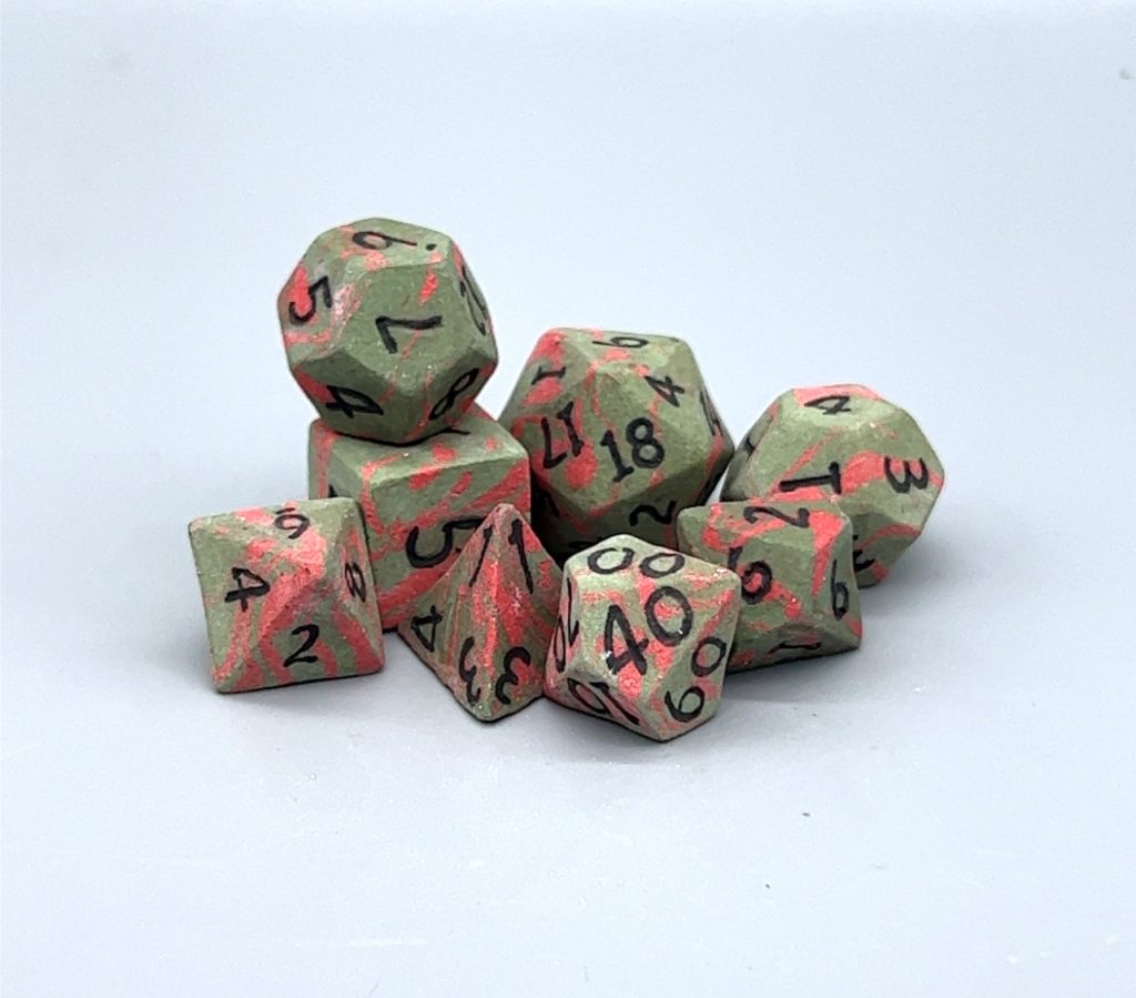 Unleash Your Game with Orc Blood Ceramic Dice Set