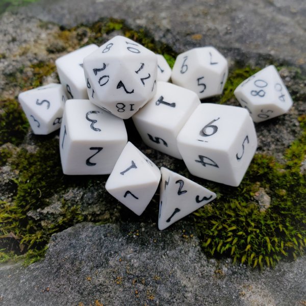 Skeleton Ceramic Dice Set
