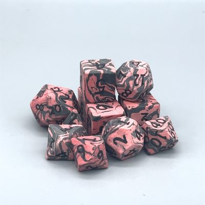 Unleash Your Game with Volcanic Sands Ceramic Dice Set