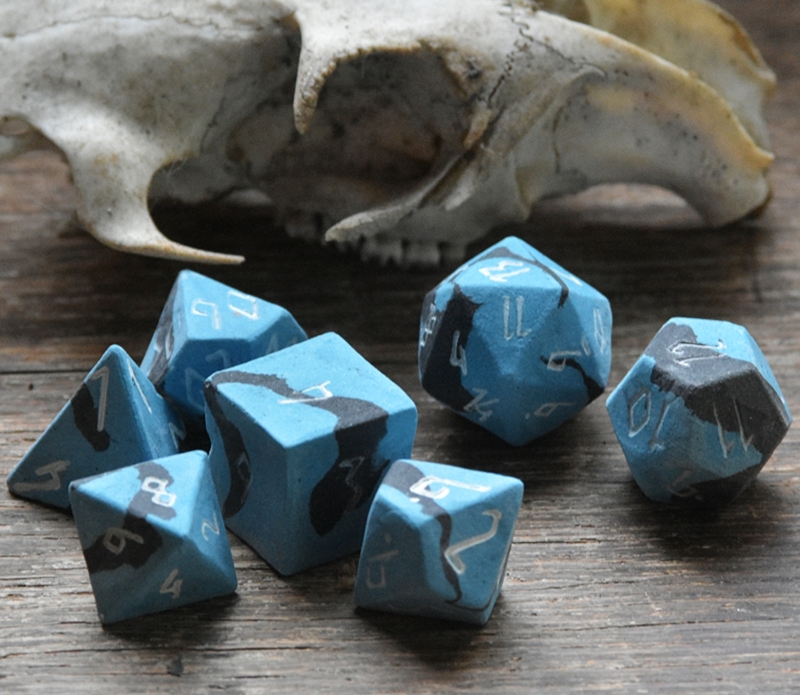 Runic Dark Castle Dice: Premium Ceramic Set for DND and Tabletop Games
