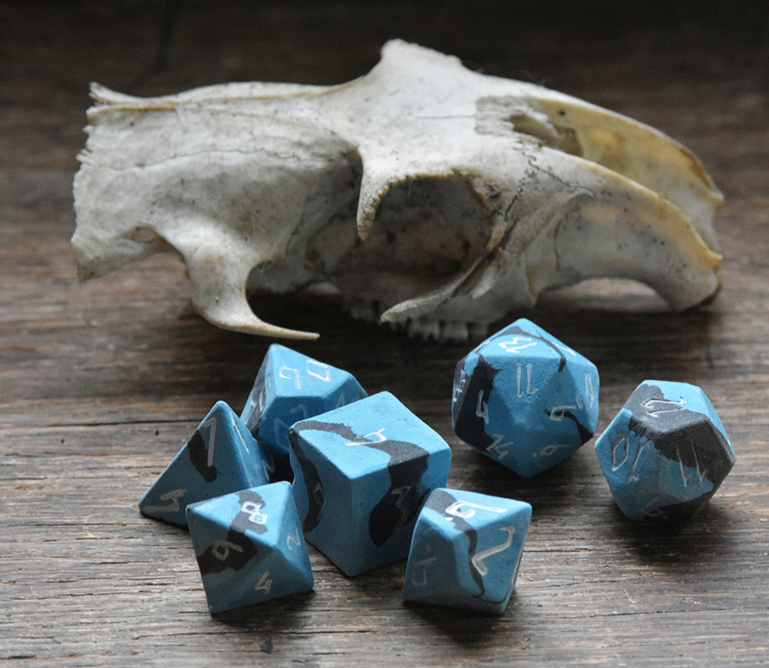 Runic Dark Castle Ceramic Dice Set