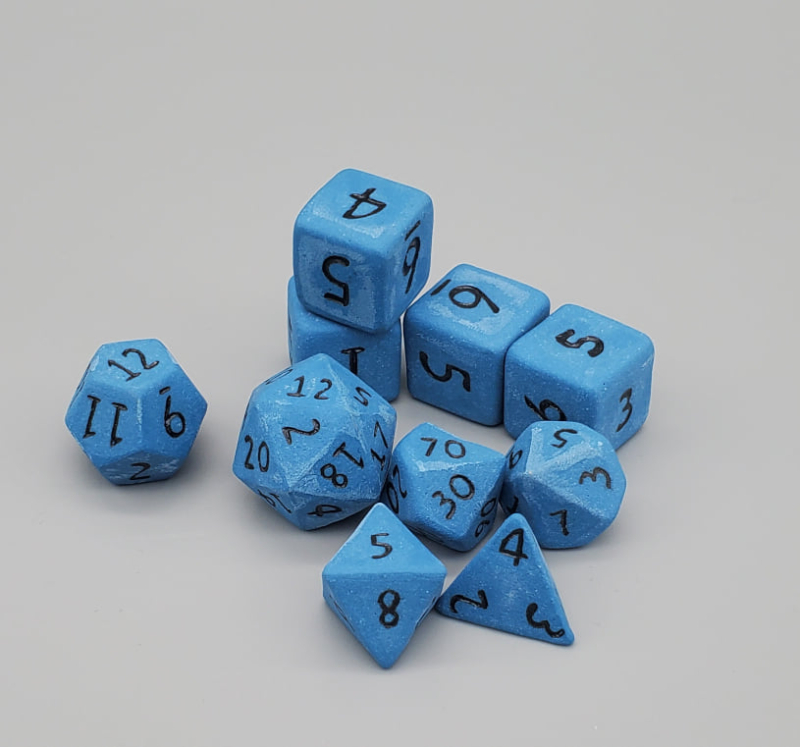 Wintergreen Blue Ceramic Dice