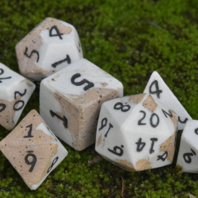 Mocha Ceramic Dice Set for Tabletop Games