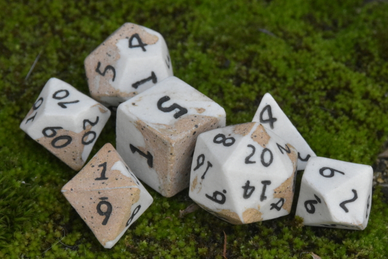 Mocha Ceramic Dice Set for Tabletop Games