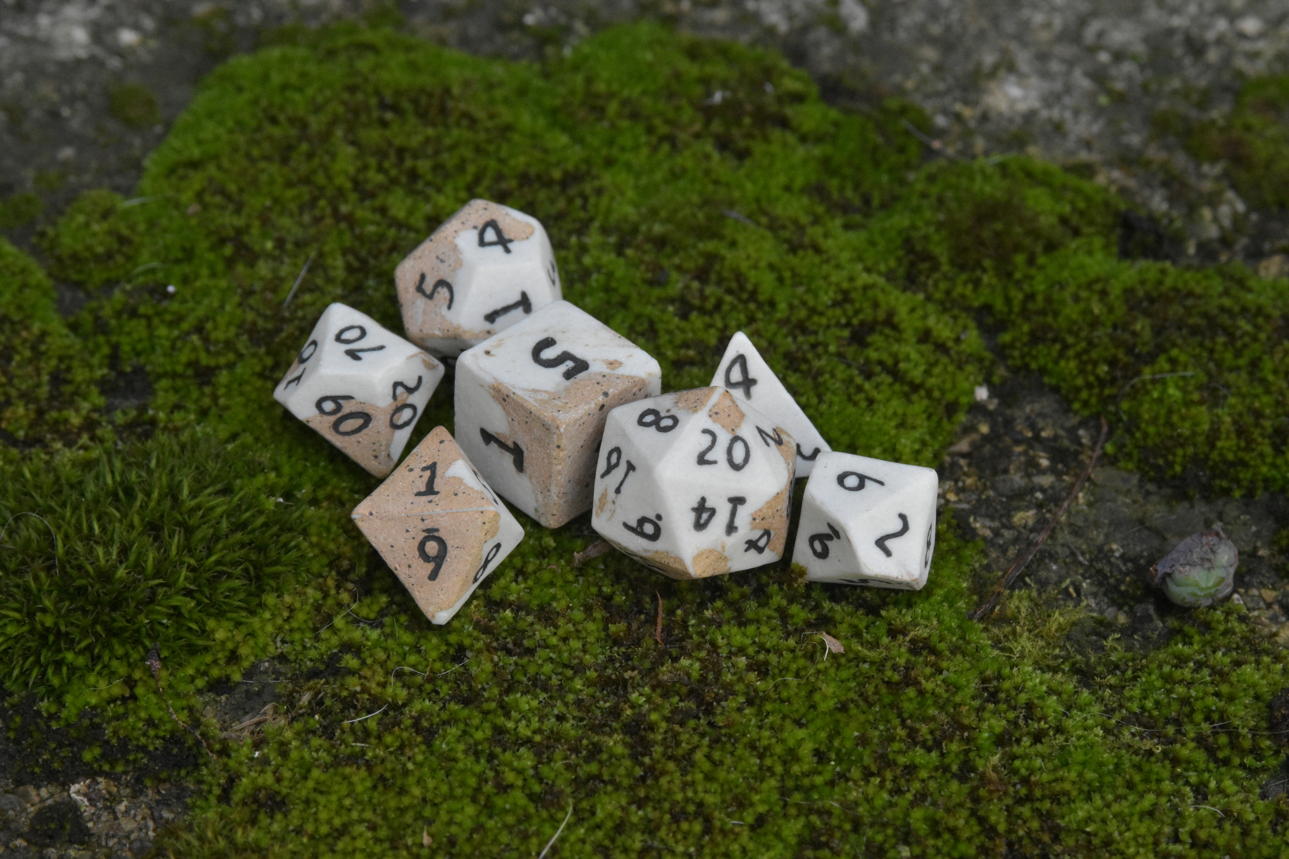 Mocha Ceramic Dice Set